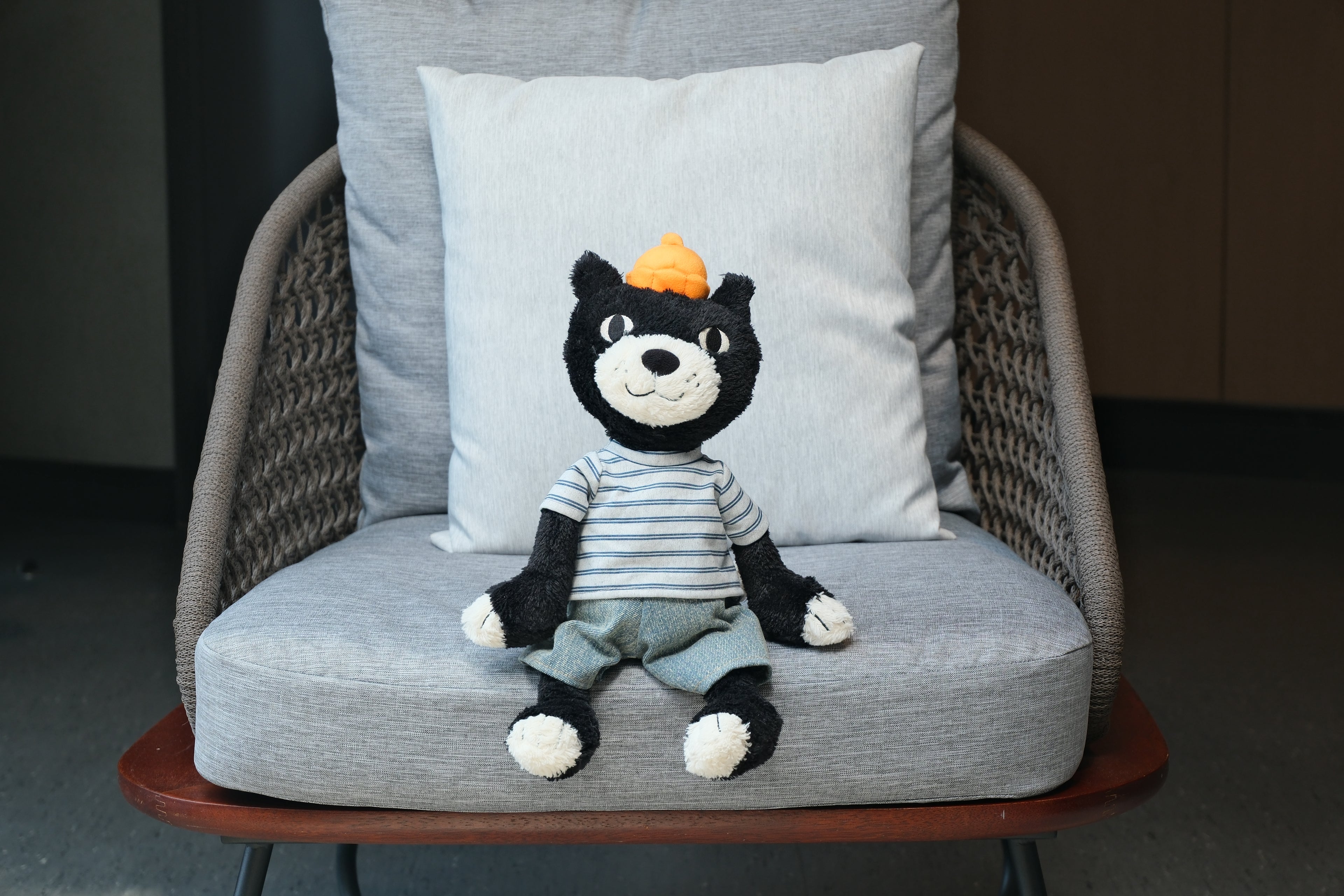 Jellycat Jack Clothes – Striped T-Shirt & Denim Trousers Set