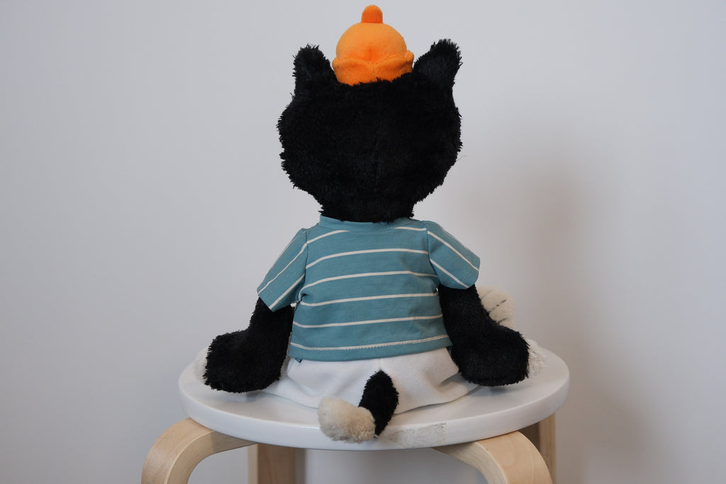 Jellycat Jack Clothes –  Mint Green Striped T-shirt & White Trousers Set