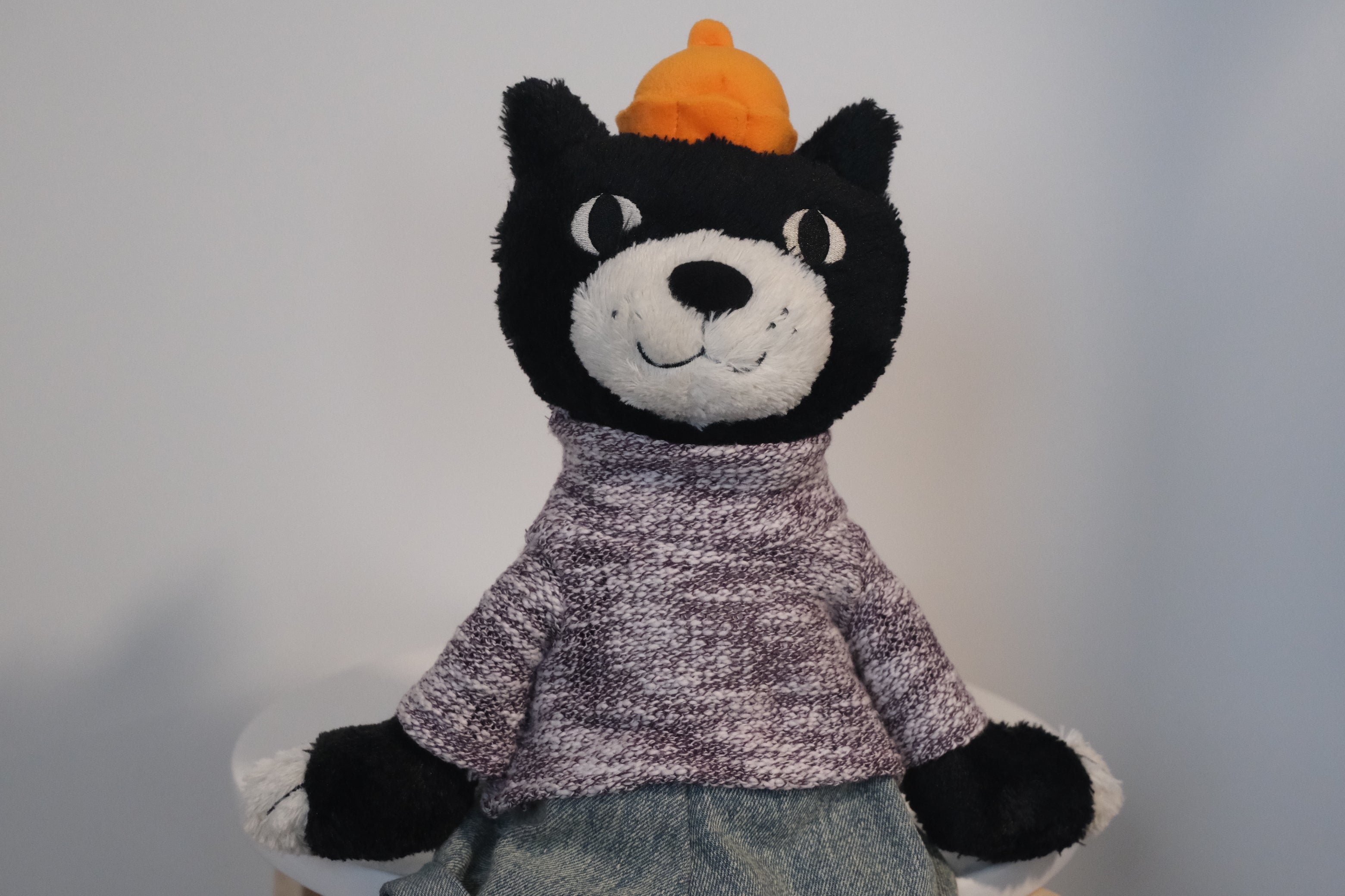 Jellycat Jack Clothes – Purple Sweater & Denim Trousers Set