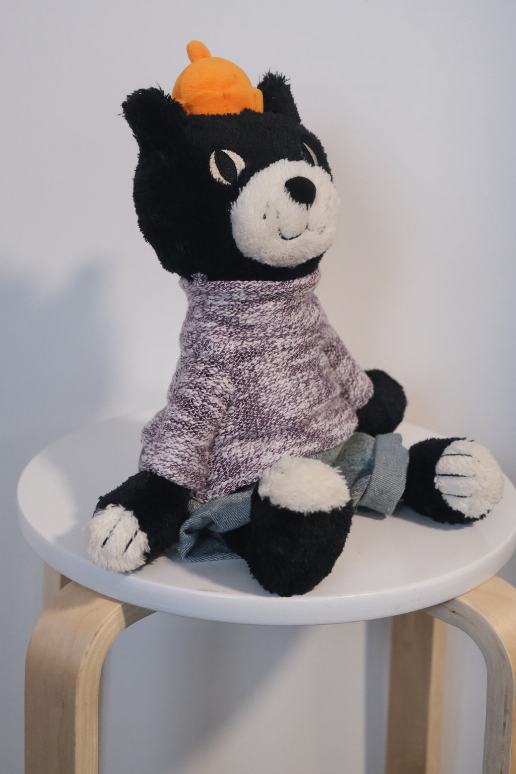 Jellycat Jack Clothes – Purple Sweater & Denim Trousers Set
