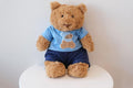 Sweet Bartholomew Bear Clothes, Light Blue T-shirt with Bear Appliqué, Navy Blue Pants, Handmade Plush Toy Apparel,Easter Gifts (No Dolls))