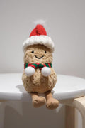Jellycat Christmas Hat and Scarf Set, Knitted Plush Toy Accessories, Winter Beanie & Festive Scarf for Small Toys,Easter Gifts (No dolls)