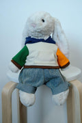 Jellycat Bunny Clothes,Street Fashion Hoodie & Jeans Set , Handmade Stuffed Animal Clothing,Custom Plush Toy Outfit ,Easter Bunny(No Dolls）)