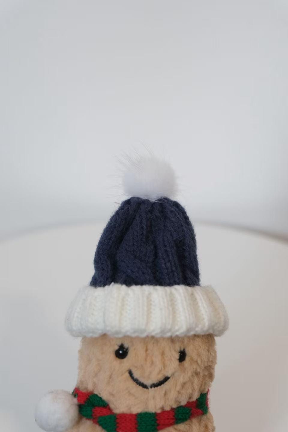 Jellycat Knitted Winter Hat and Scarf Set, Navy Blue Beanie & Festive Stripe Scarf,Toy Accessories,Doll Winter Gift,Easter Gifts(No Dolls)