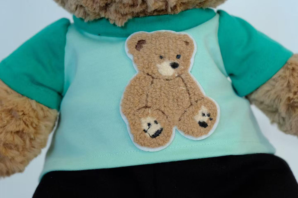 Jellycat Bartholomew Bear Clothes, Street Fashion T-shirt and Black Pants Set, Casual Bear, Easter Gifts (No Dolls)