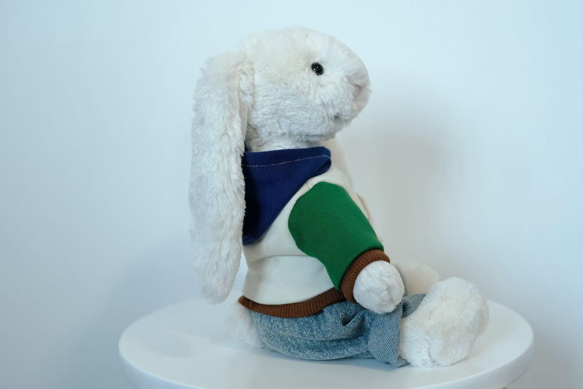 Jellycat Bunny Clothes,Street Fashion Hoodie & Jeans Set , Handmade Stuffed Animal Clothing,Custom Plush Toy Outfit ,Easter Bunny(No Dolls）)