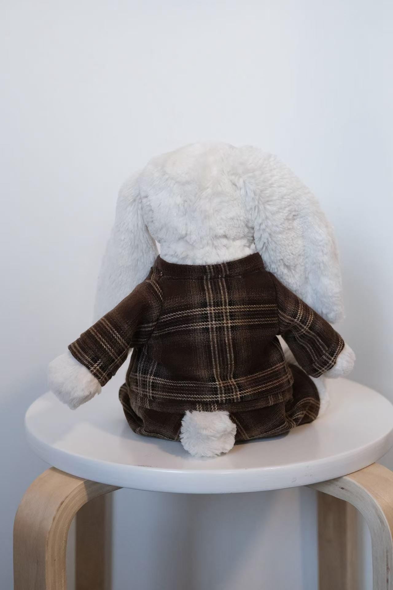 Handmade Brown Plaid Outfit for Jelly cat Bunny, Easter Gifts, Easter Bunny,Monthers day (No Dolls)