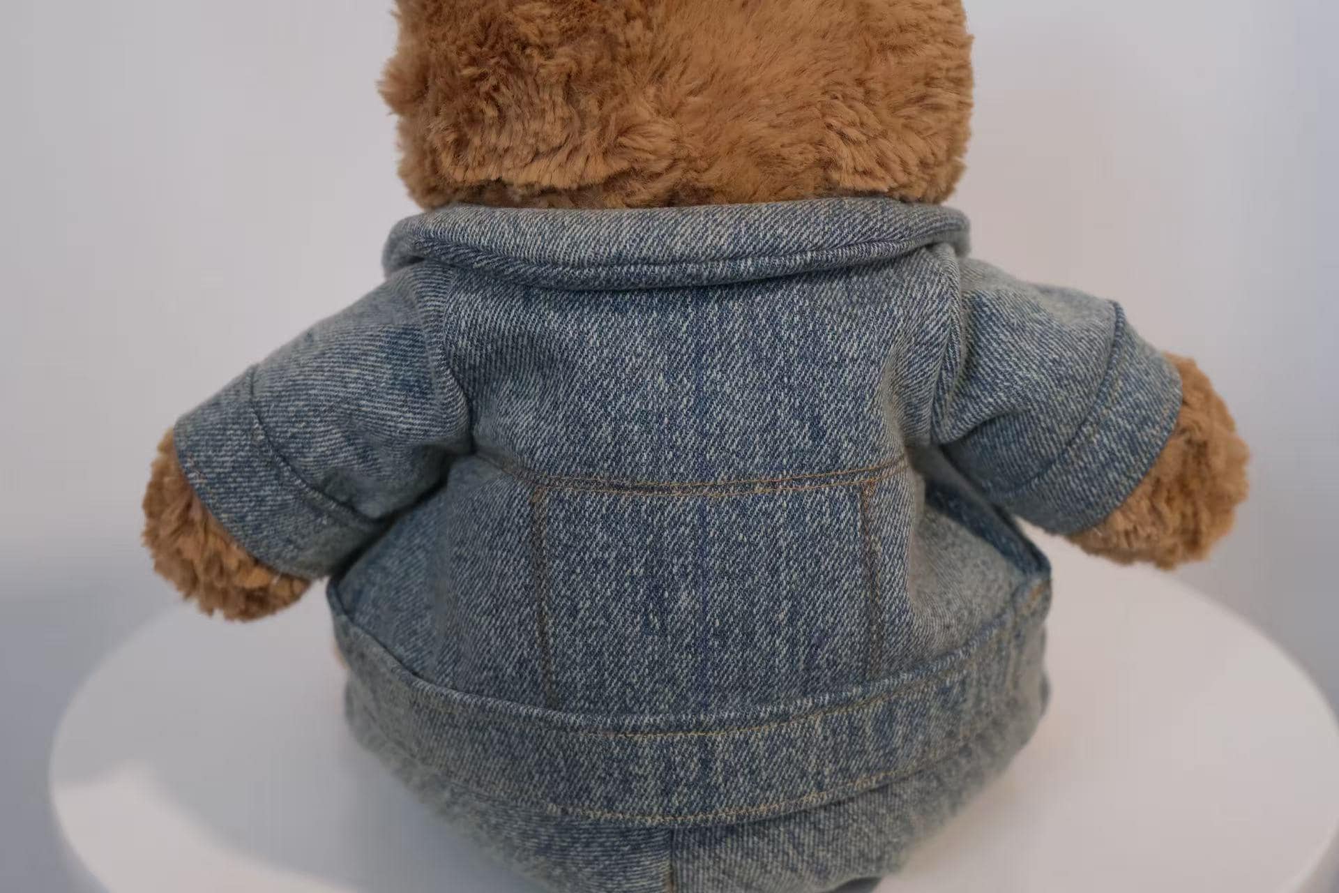 Handmade Plush Bear Outfit, Denim Jacket and Jeans 3-Piece Set with T-Shirt, Outfit Only