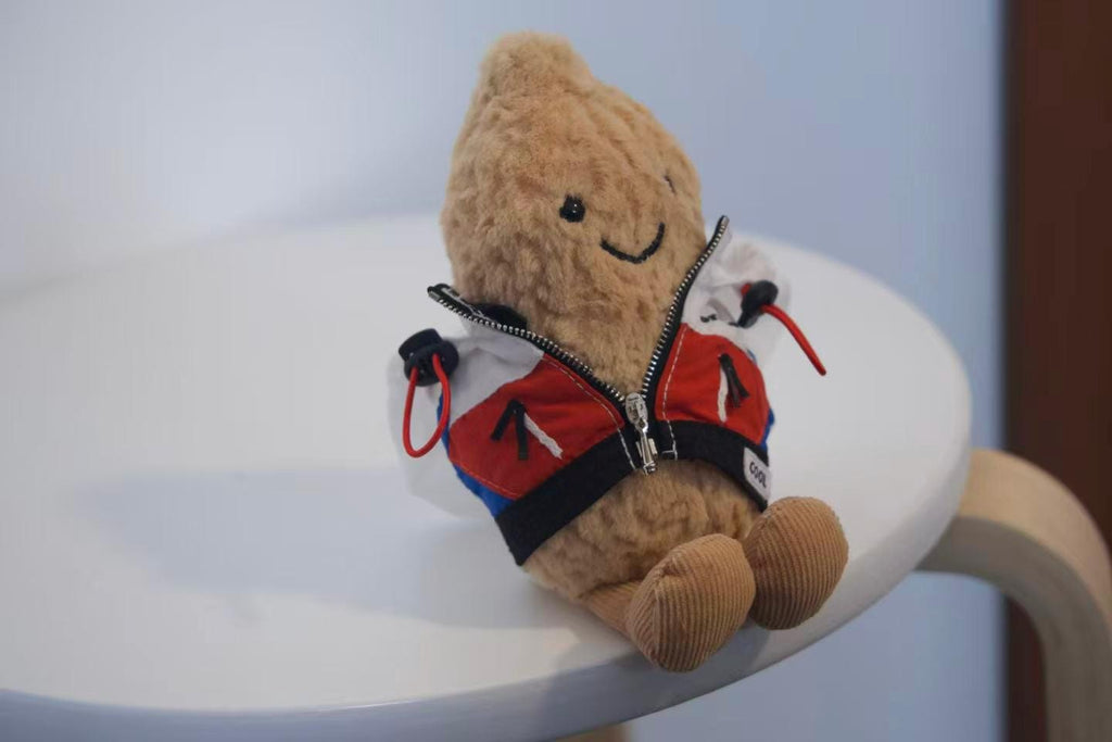 Jellycat Peanut Clothes,Color-Blocked Jacket Outfit,Amuseable Peanut Clothing,Custom Stuffed Animal Streetwear,Easter Gifts(No dolls)