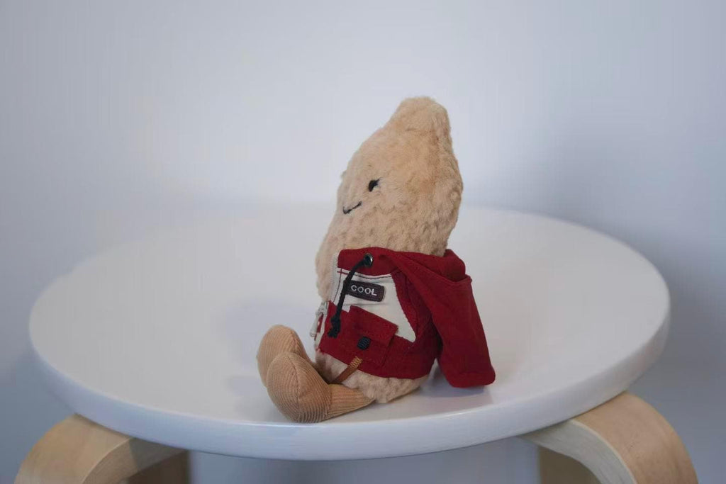Jellycat Peanut Clothes, Red Mountaineering Jacket,Handmade Amuseable Peanut Clothing, Custom Outdoor Toy Gear,Easter Gifts (No Dolls）
