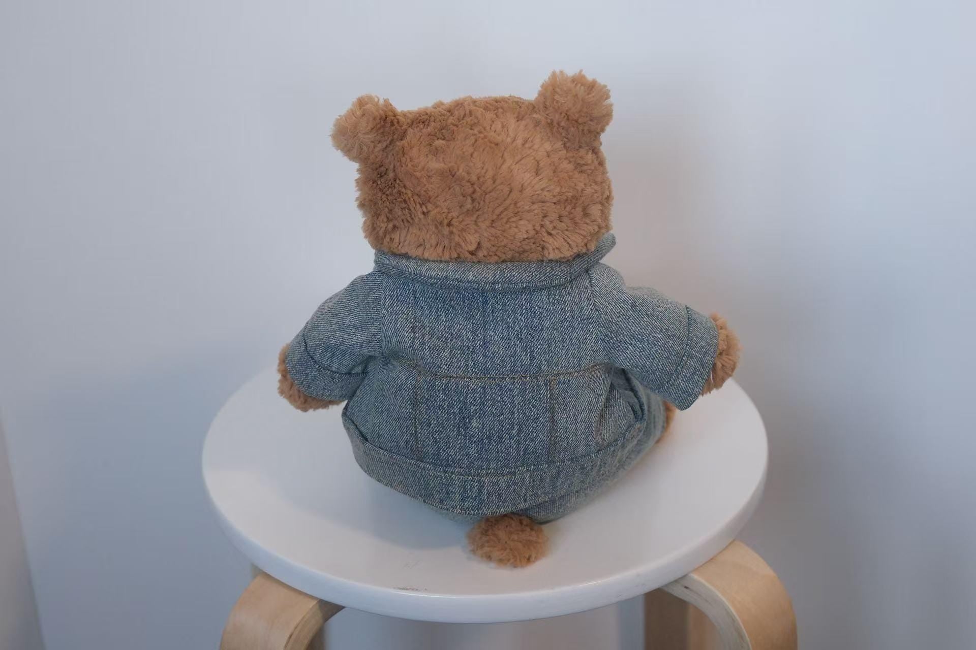 Jellycat Bartholomew Bear Clothes | 3-Piece Denim Jacket, Jeans & T-shirt Set | Handmade Plush Bear Outfit| Easter Gifts (No Dolls)