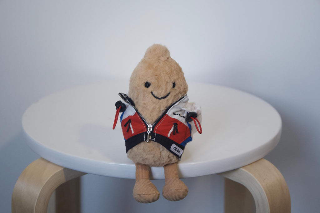 Jellycat Peanut Clothes,Color-Blocked Jacket Outfit,Amuseable Peanut Clothing,Custom Stuffed Animal Streetwear,Easter Gifts(No dolls)