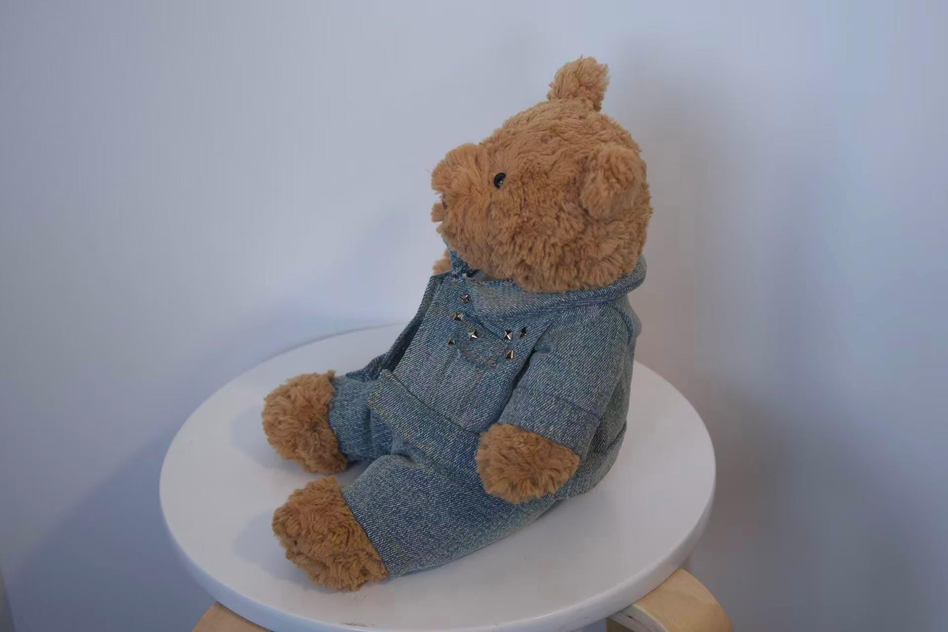Jellycat Bartholomew Bear Clothes | 3-Piece Denim Jacket, Jeans & T-shirt Set | Handmade Plush Bear Outfit| Easter Gifts (No Dolls)