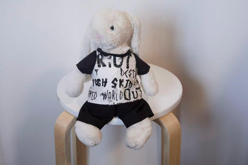 Casual Everyday Outfit for Jellycat Bunny|Handmade Tee and Trousers|Custom Plushie Streetwear|Trendy Bunny Gift｜Easter Gift (No dolls))