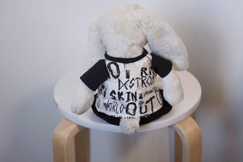 Casual Everyday Outfit for Jellycat Bunny, Handmade Tee and Trousers, Custom Plushie Streetwear, Trendy Bunny Gift｜Easter Gift (No dolls))