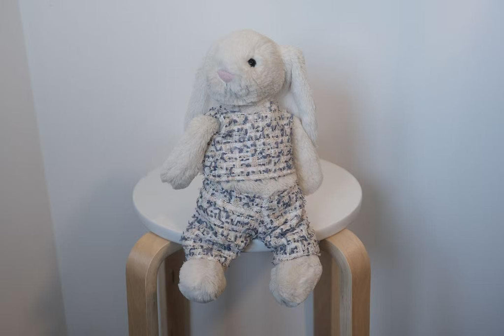 Jellycat Bunny Clothes | French Vest and Pants Set | Handmade Bashful Bunny Outfit | Custom Stuffed Animal Clothing|Easter Bunny（No Dolls)）