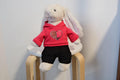 Jellycat Bunny Hoodie,Red Heart Sweatshirt & Pants Set for Medium/Large Bashful Bunny,Stuffed Animal Clothes,Unique Collector Gift(No Dolls)