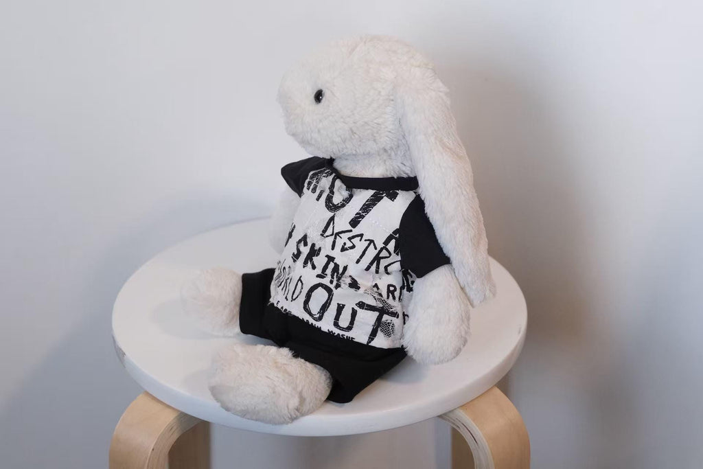 Casual Everyday Outfit for Jellycat Bunny|Handmade Tee and Trousers|Custom Plushie Streetwear|Trendy Bunny Gift｜Easter Gift (No dolls))