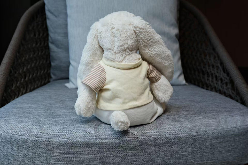 Jellycat Bashful Bunny Clothes,T-Shirt & White Pants Set,Handmade Stuffed Animal Outfit,Custom Plushie Apparel,Easter,Mothers day Gifts