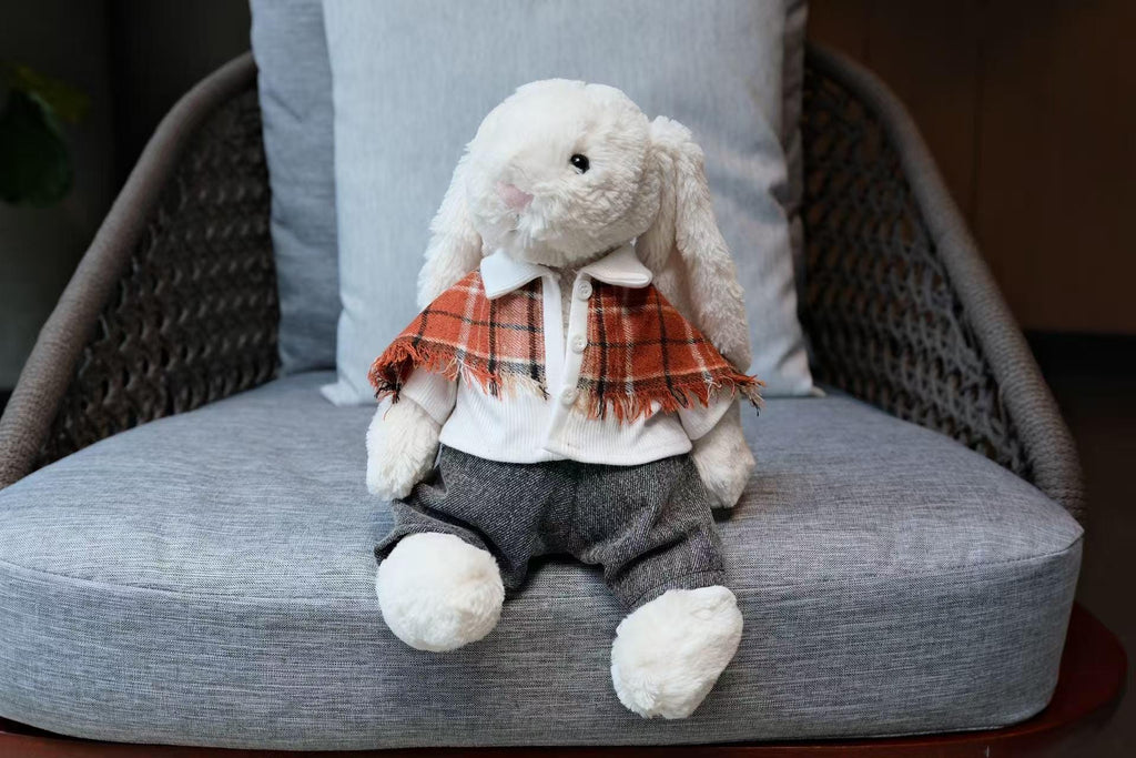 Jellycat Bashful Bunny Clothes,Street Fashion Sweater & Jeans Set,Stuffed Animal Outfit,Custom Plushie Apparel,Easter,Mothers day Gifts