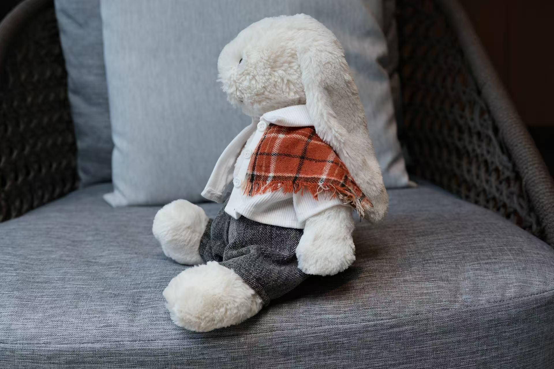 Jellycat Bashful Bunny Clothes,Street Fashion Sweater & Jeans Set,Stuffed Animal Outfit,Custom Plushie Apparel,Easter,Mothers day Gifts