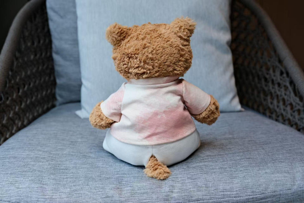 Jellycat Bear Clothes,Ombre Pink T-Shirt & White Pants Set,Handmade Bartholomew Bear Outfit,Plushie Streetwear,Easter,Mothers Day Gifts