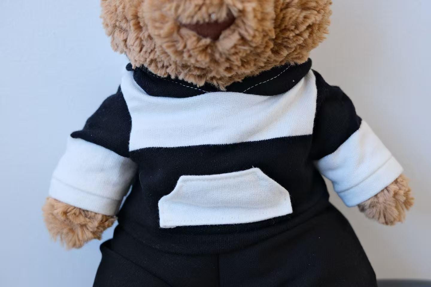 Jellycat Bartholomew Bear Clothes, Black Hoodie and Pants Set, Handmade Plush Bear Outfit, Stuffed Animal Streetwear, Easter Gift