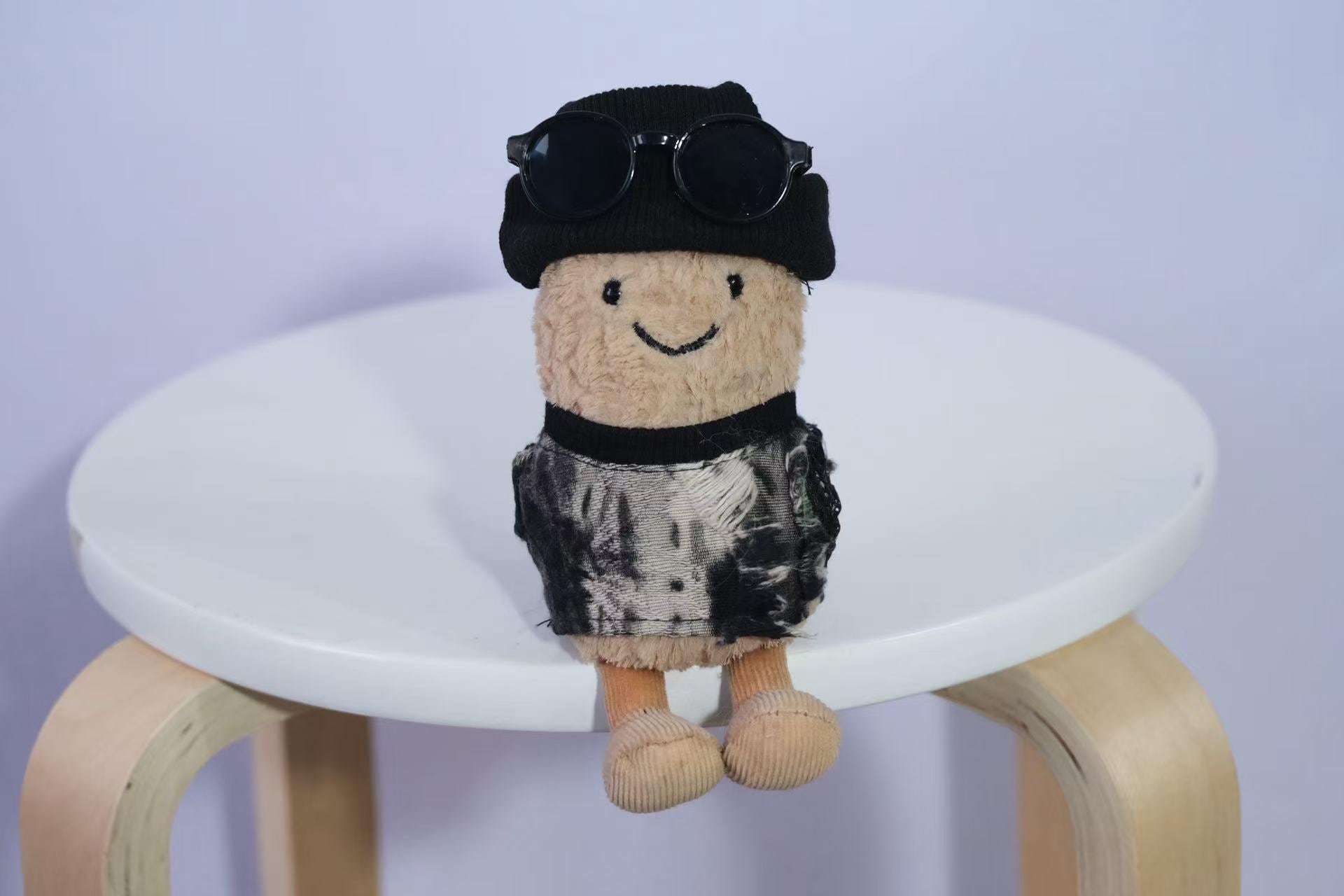 Jellycat Peanut Outfit, Beanie T Shirt and Sunglasses Set, Black Plush Clothes, Outfit Only