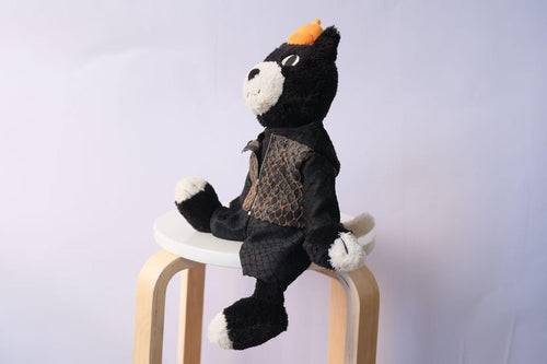 3 Piece Outfit for Jellycat Jack, Hooded Jacket Sweater and Pants Set, Black Plush Clothes, Clothes Only