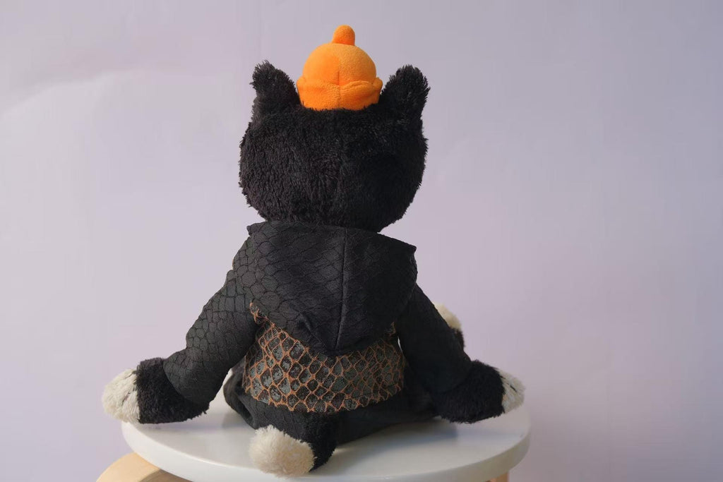 3 Piece Outfit for Jellycat Jack, Hooded Jacket Sweater and Pants Set, Black Plush Clothes, Clothes Only