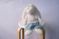 Bunny Outfit Set for Jellycat Size M/L, Speckled Knit Vest, Denim Pants & Pink Sunglasses, Plush Clothes Only
