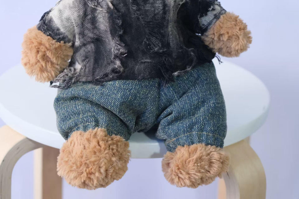 Jellycat Bear Clothes, Streetwear T-Shirt and Jeans Set for Medium Large Bear, Outfit Only Plush Not Included