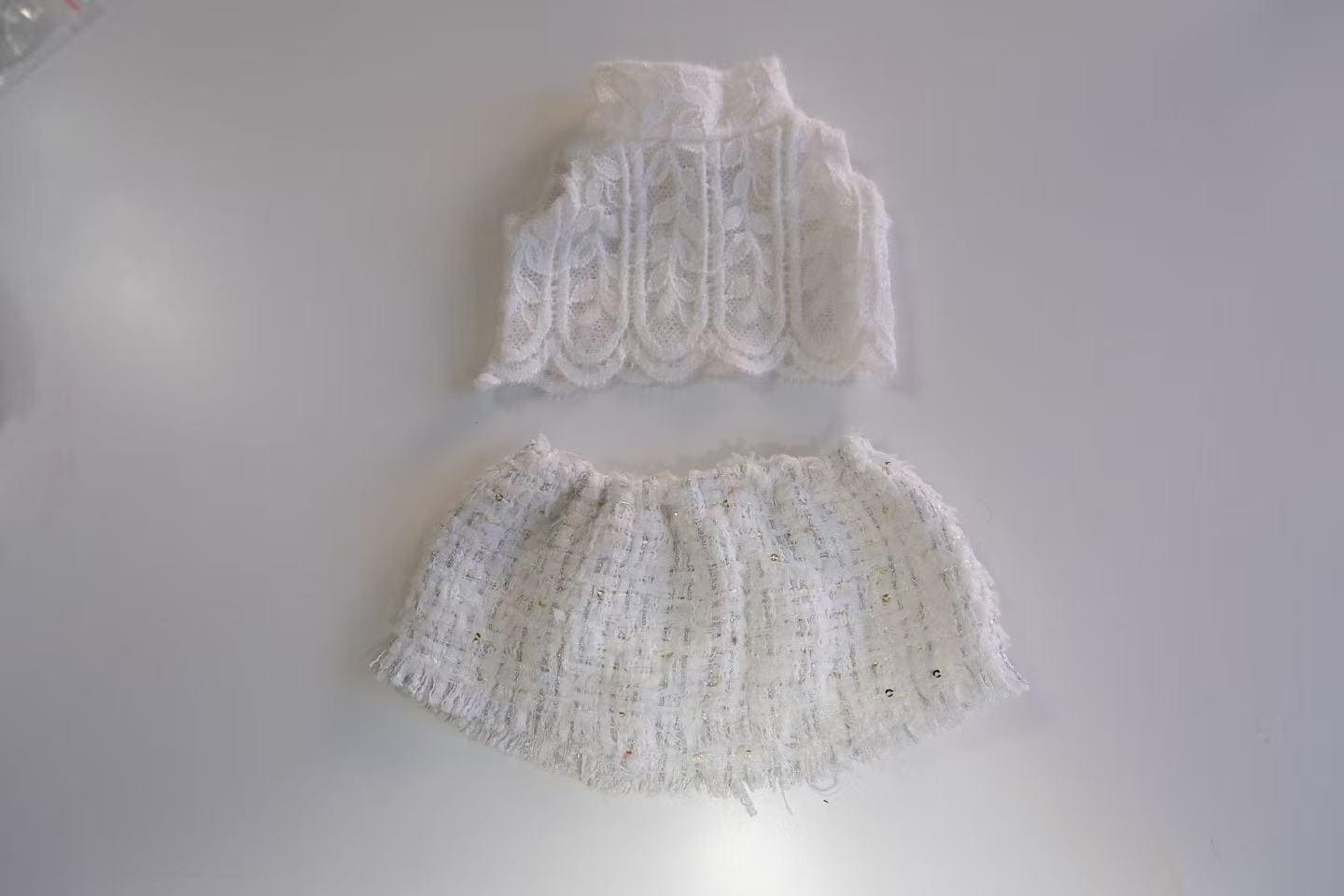 Bunny Outfit for Jellycat Bunny, 2pc Vest and Mini Skirt Set, French Inspired Plush Clothes,Clothes Only