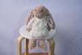 Bunny Outfit for Jellycat Bunny, 2pc French Sweater and Short Skirt Set, Fits Size M/L, Clothes Only