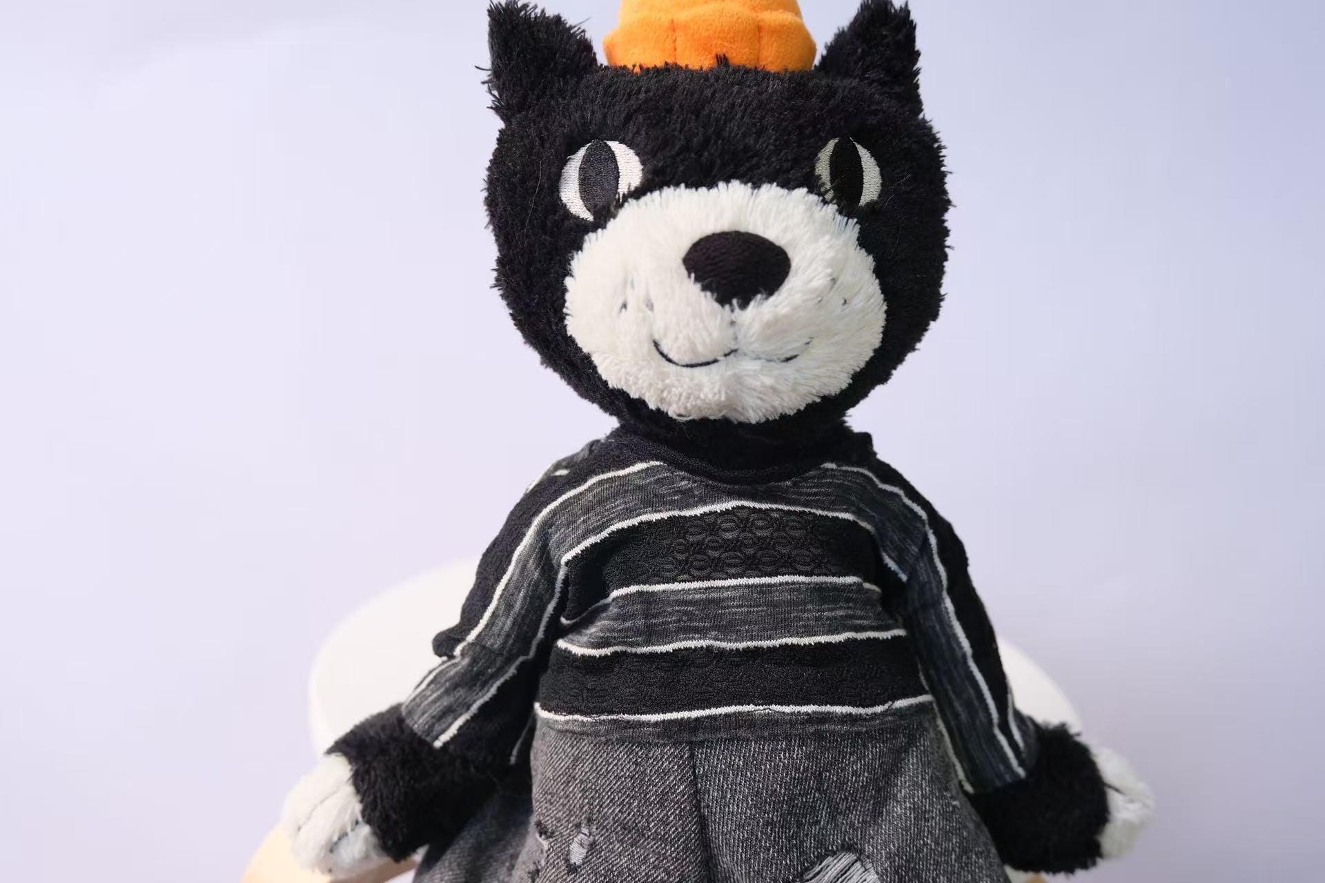 Jellycat Jack Outfit for Size M L, 2pc Plush Clothes Set, Striped T Shirt and Distressed Jeans, Clothes Only
