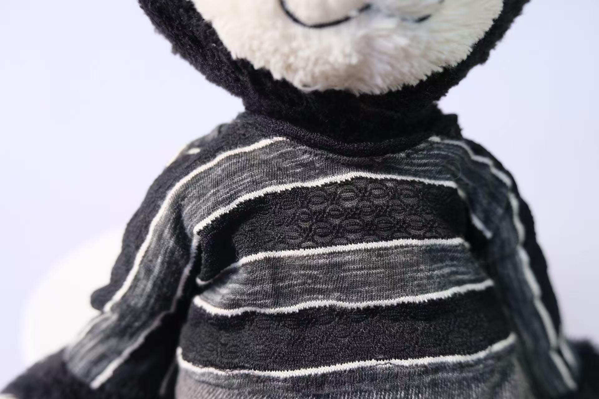 Jellycat Jack Outfit for Size M L, 2pc Plush Clothes Set, Striped T Shirt and Distressed Jeans, Clothes Only
